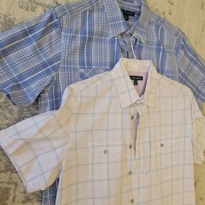 Banana Republic Button Down Plaid Short Sleeve Bundle Set Medium
